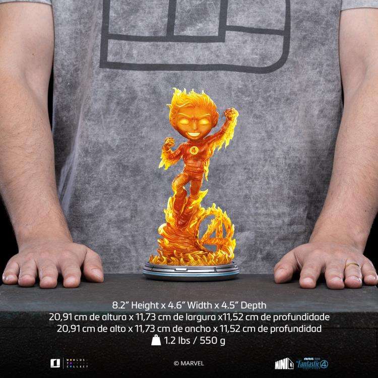 IRON STUDIOS FANTASTIC FOUR FIRST STEPS HUMAN TORCH MINICO STATUA 20 cm