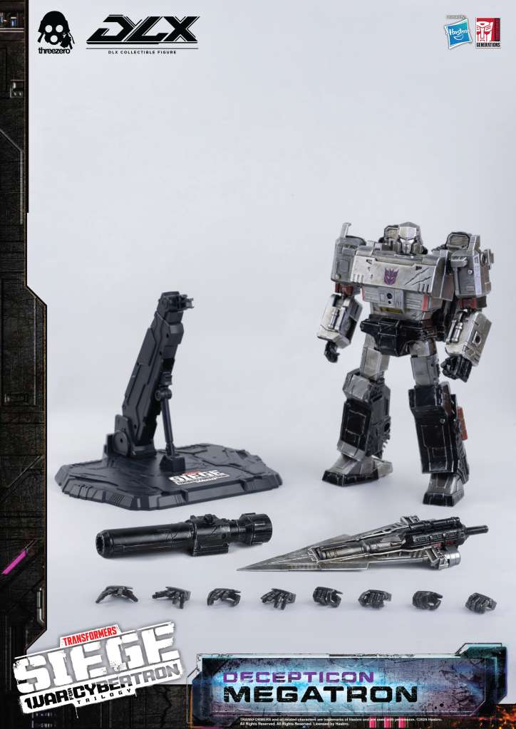 THREEA TOYS/THREEZERO TRANSFOEMERS WAR CYBERTRON TRILOGY DLX MEGATRON AF ACTION FIGURE 25 cm