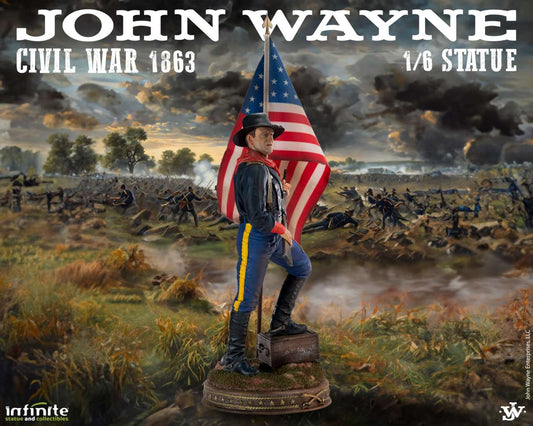 JOHN WAYNE CIVIL WAR 1863 STATUA RESINA 1/6 48 CM INFINITE STATUE