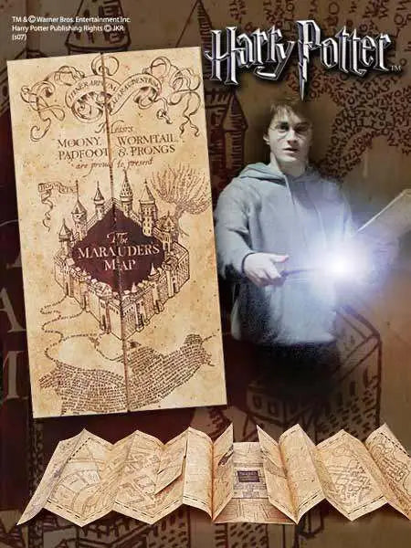 NOBLE COLLECTIONS HP MARAUDER'S MAP -7888- REPLICA