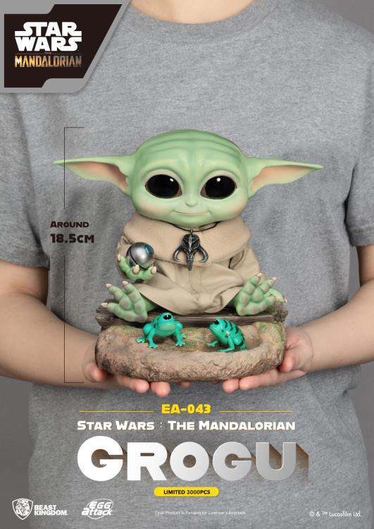 BEAST KINGDOM EGG ATTACK SW MANDALORIAN GROGU STATUA W24xD16.5xH18cm