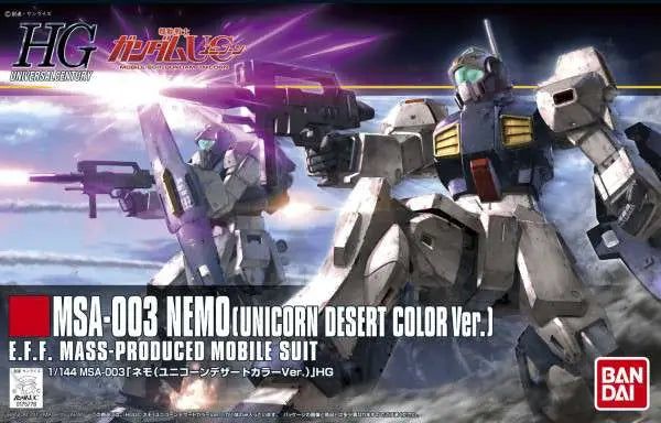 BANDAI HGUC NEMO MSA-003 UNICORN DESERT V 1/144 MODEL KIT 12 cm