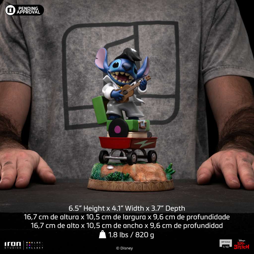 IRON STUDIOS STITCH KING ROCK 1/10 STATUA 17 cm
