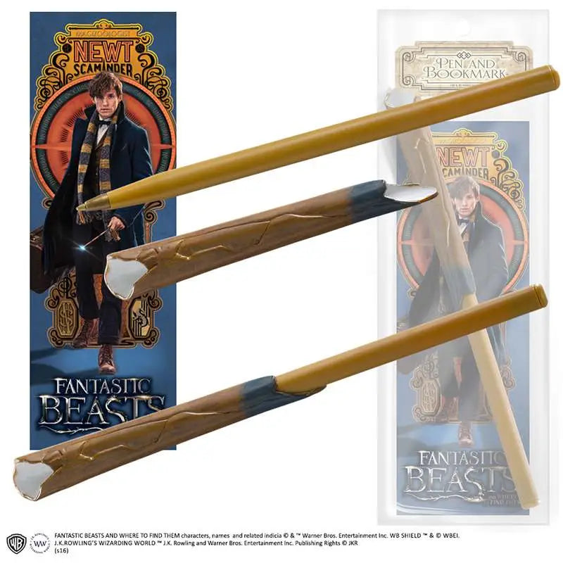 NOBLE COLLECTIONS HP FB WAND NEWT SCAMANDER PEN SET 5011 REPLICA