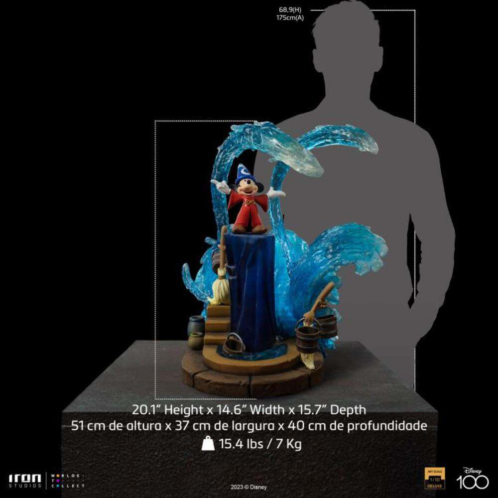 IRON STUDIOS MICKEY MOUSE FANTASIA DELUXE 1/10 STATUA 50 cm