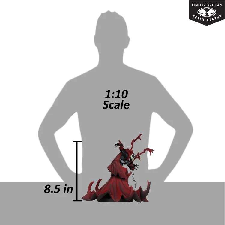 MCFARLANE TOYS 25 SPAWN BLACK WHITE & RED ALL OVER SPAWN GREG CAPULLO RESIN STATUA 22 cm