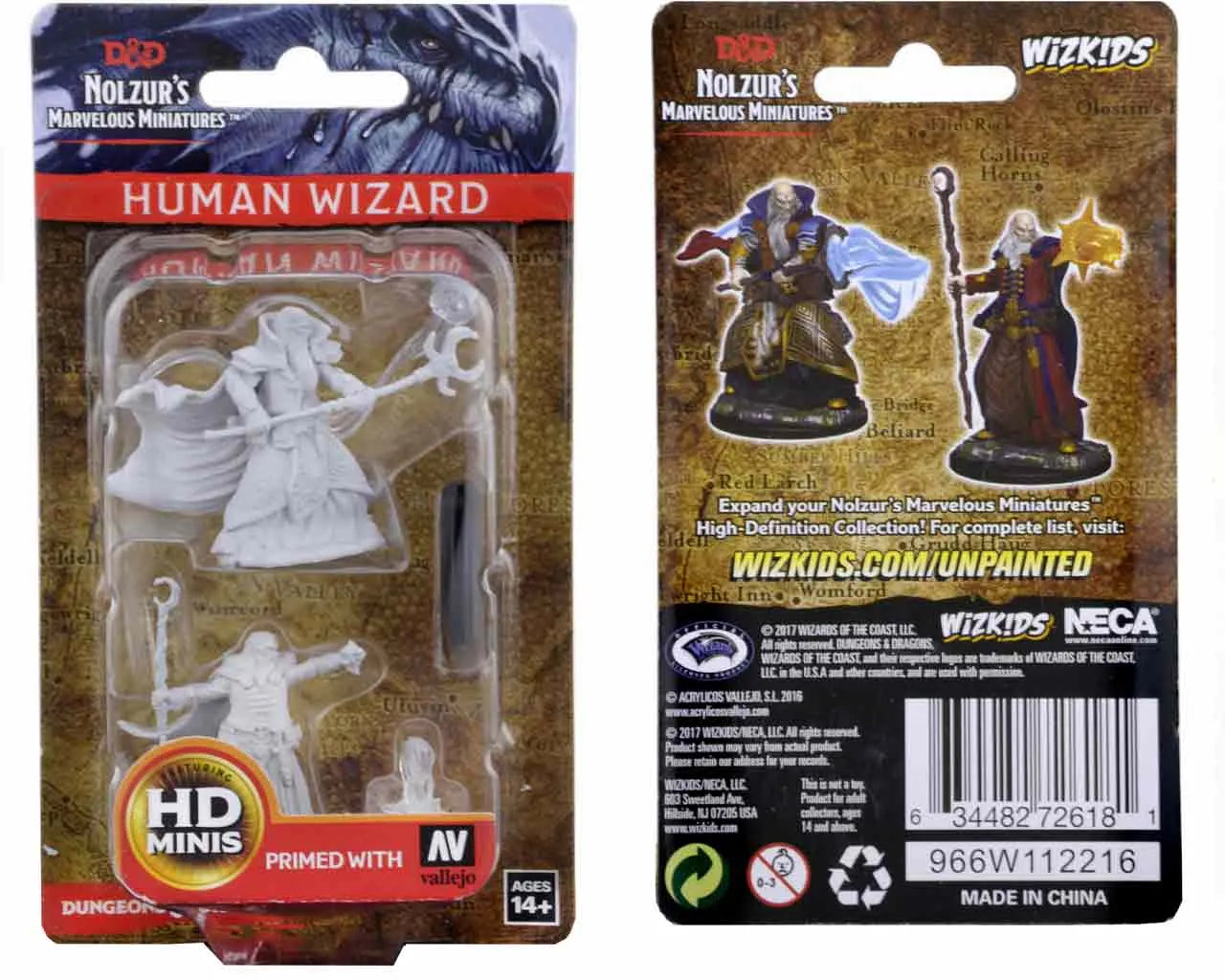 D&D NOLZUR'S MARVELOUS MINIATURES - HUMAN MALE WIZARD