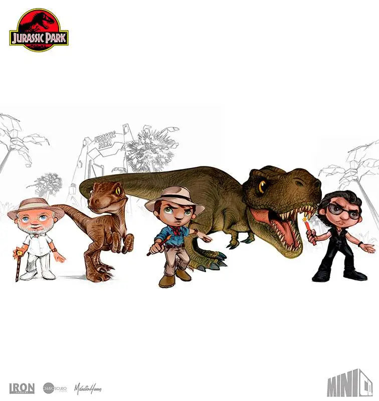 IRON STUDIOS - JURASSIC PARK JURASSIC PARK IAN MALCOM MINICO MINI FIGURA 13.5 cm