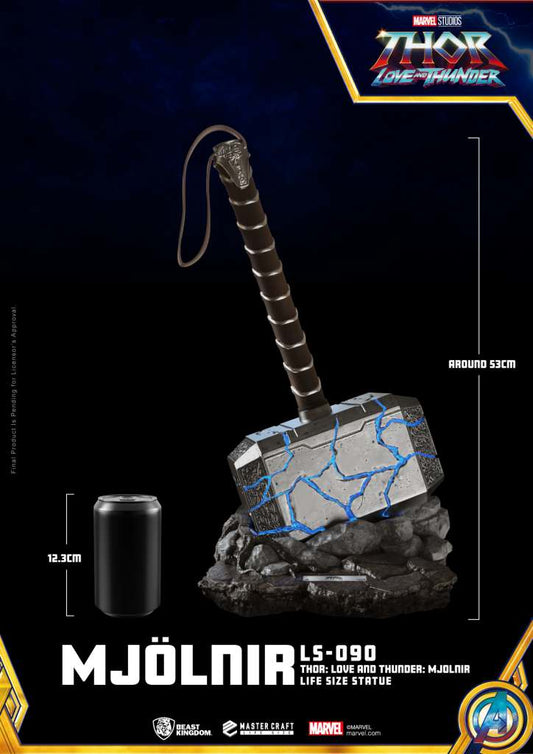 MARVEL THOR LOVE AND THUNDER REPLICA MJOLNIR 53 CM 1/1 BEAST KINGDOM