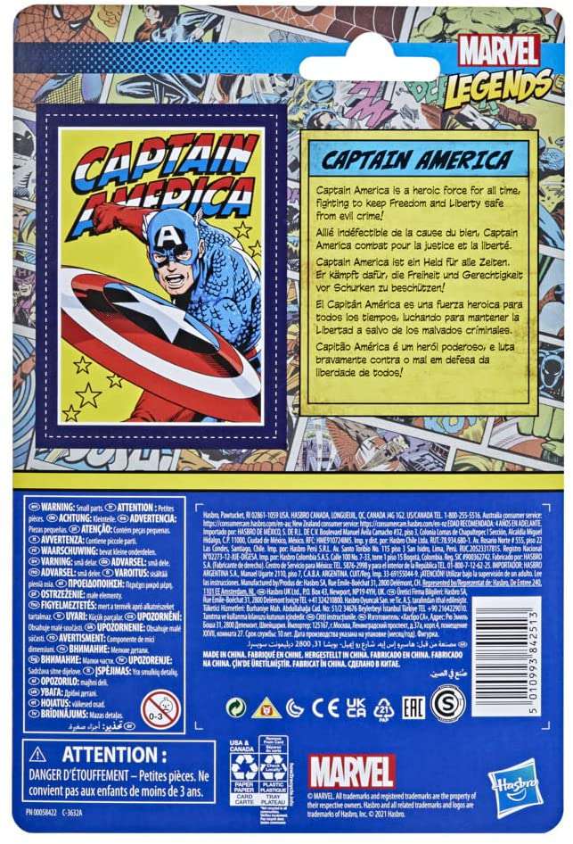 HASBRO CAPTAIN AMERICA - MARVEL LEGENDS RETRO AF ACTION FIGURE