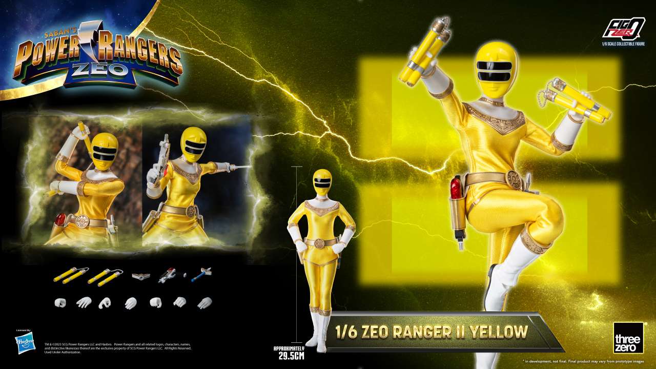 POWER RANGERS ZEO FIGZERO ACTION FIGURA 1/6 RANGER II YELLOW 30 CM THREEZERO