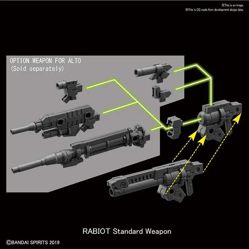 BANDAI 30MM EEXM-21 RABIOT WHITE 1/144 MODEL KIT 12.50 cm