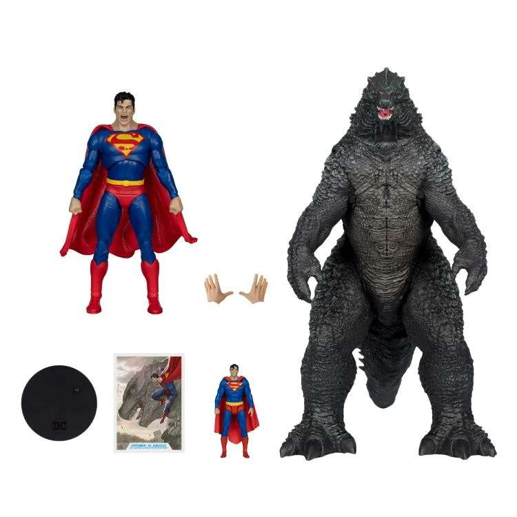 DC JL MONSTER SUPERMAN VS GODZILLA 2PK