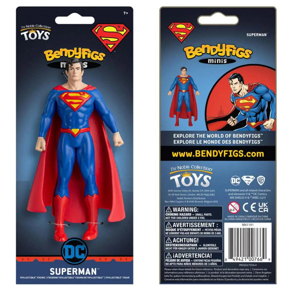 NOBLE COLLECTIONS SUPERMAN - DC COMICS MINI BENDYFIG FIGURA 14 cm