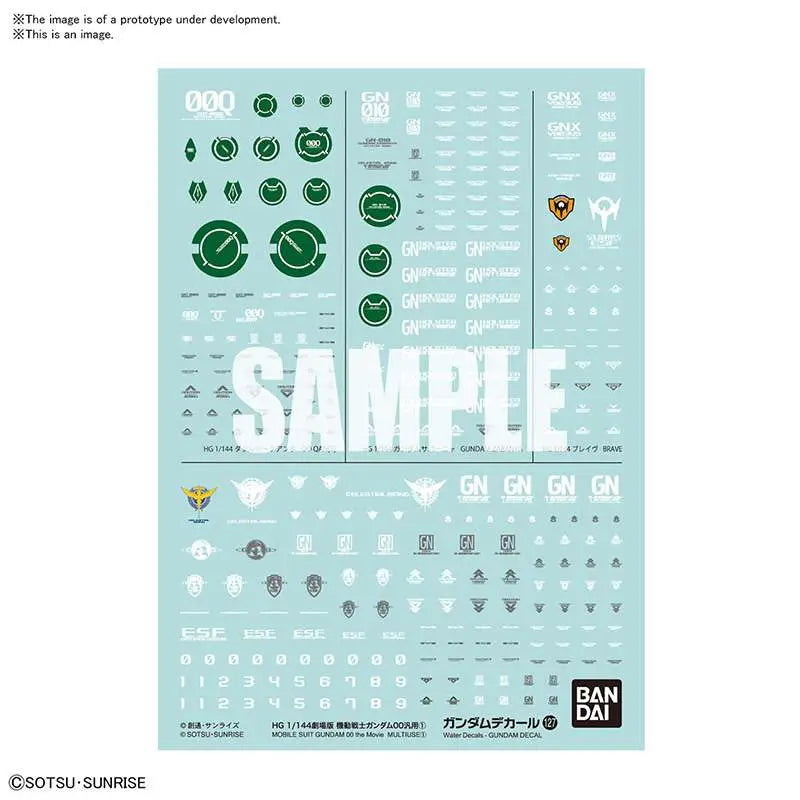 BANDAI - GUNDAM DECAL 127 GUNDAM 00 MOVIE MULTI 1 MODEL KIT