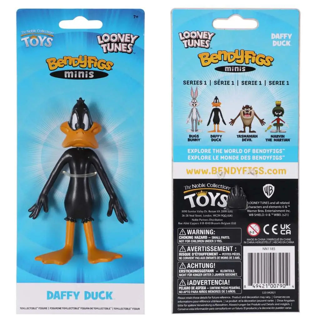 NOBLE COLLECTIONS LOONEY TUNES DAFFY MINI BENDYFIG FIGURA 11.5 cm