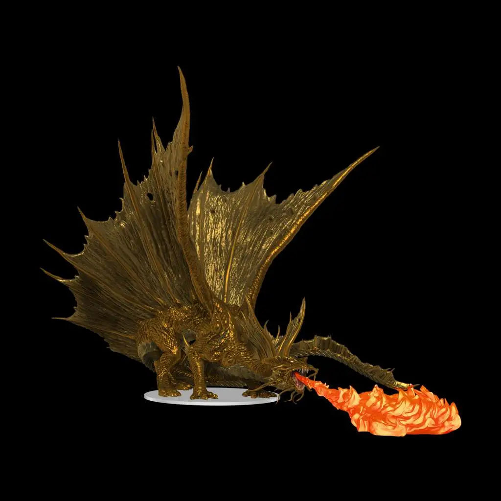 WIZKIDS D&D IOTR ADULT GOLD DRAGON PREMIUM FIG. MINI FIGURA