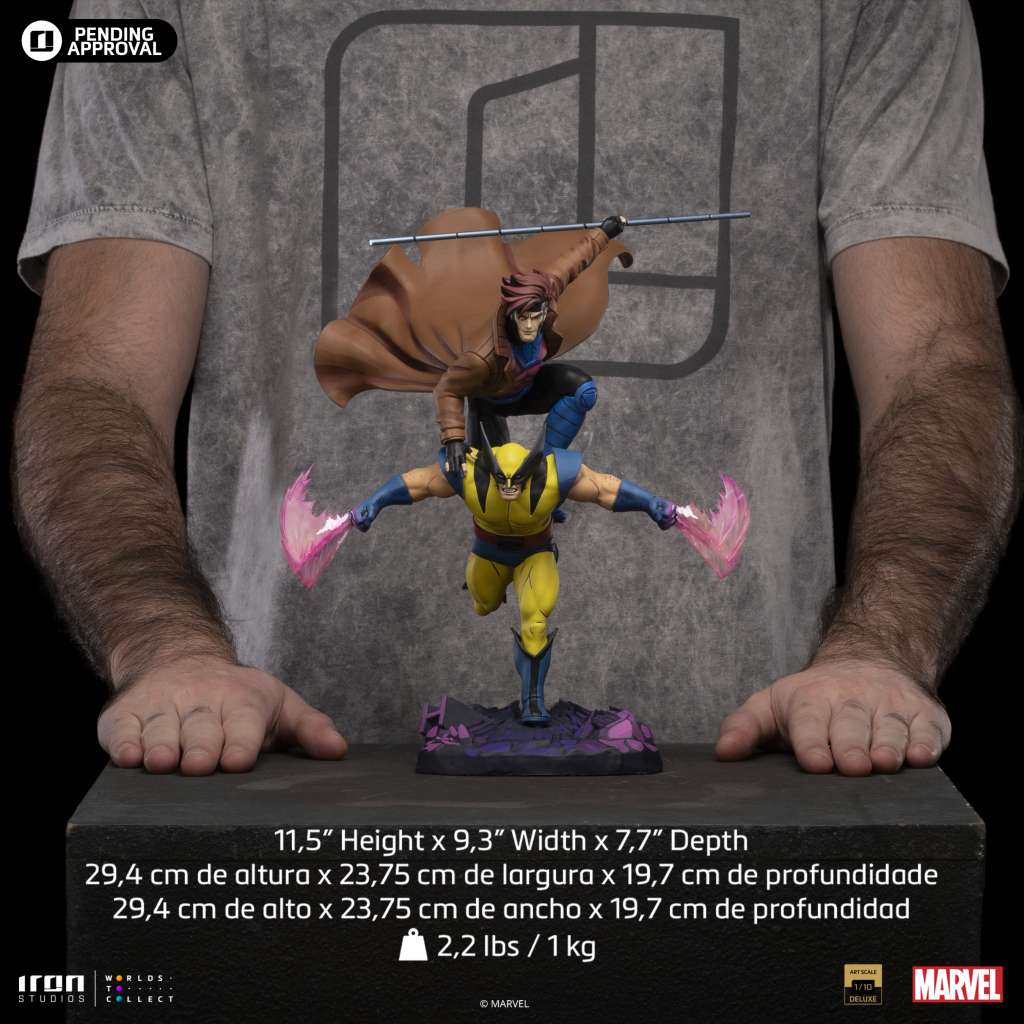IRON STUDIOS X-MEN 97 WOLVERINE & GAMBIT 1/10 STATUA 30 cm