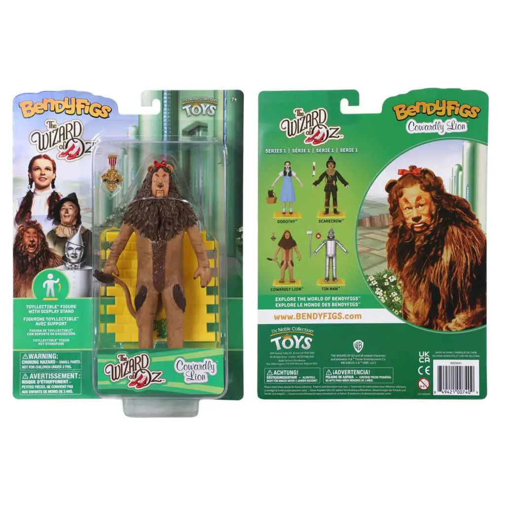 NOBLE COLLECTIONS - ORI WIZARD OZ COWARDLY LION BENDYFIG FIGURA