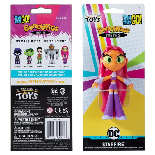 NOBLE COLLECTIONS TEEN TITANS GO STARFIRE MINI BENDYFIG FIGURA 11 cm
