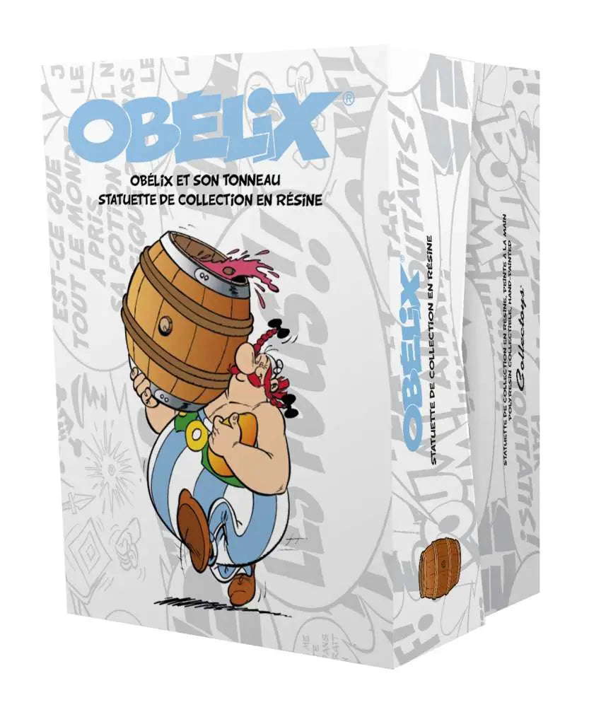 PLASTOY ASTERIX OBELIX HIS BARREL COLLEC FIG STATUA 20 cm