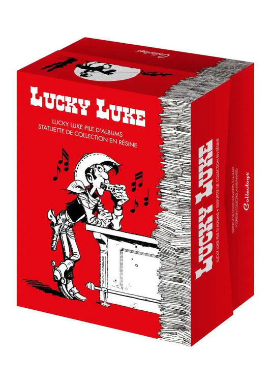 LUCKY LUKE & RANTANPLAN PILE OF COMICS COLLECTOR FIGURE