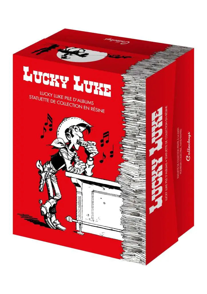 LUCKY LUKE & RANTANPLAN PILE OF COMICS COLLECTOR FIGURE