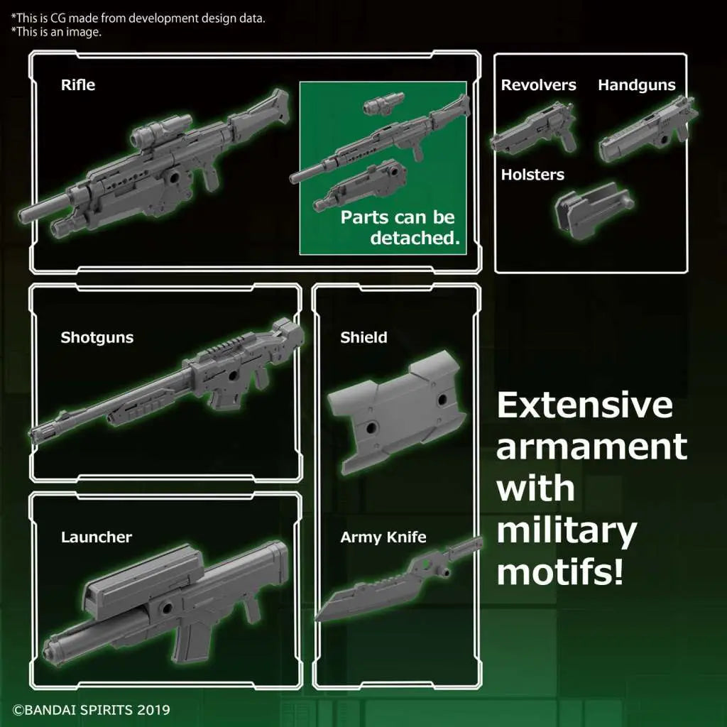 BANDAI 30MM CUSTOMIZE WEAPONS MILITARY WEAPON MODEL KIT -