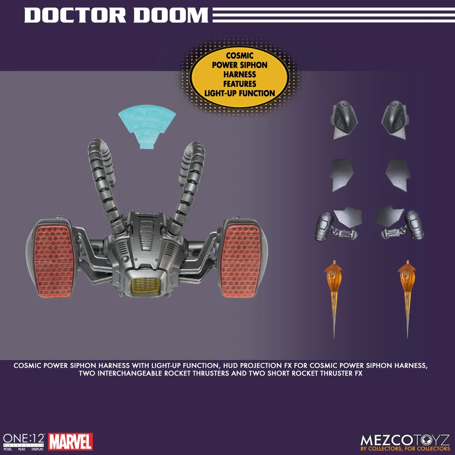 MEZCO TOYS ONE 12 COLLECTIVE DOCTOR DOOM AF ACTION FIGURE 17 cm