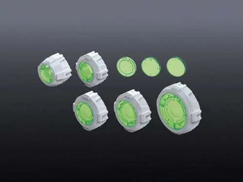 BANDAI BUILDERS PARTS HD SIGHT LENS GREEN MODEL KIT