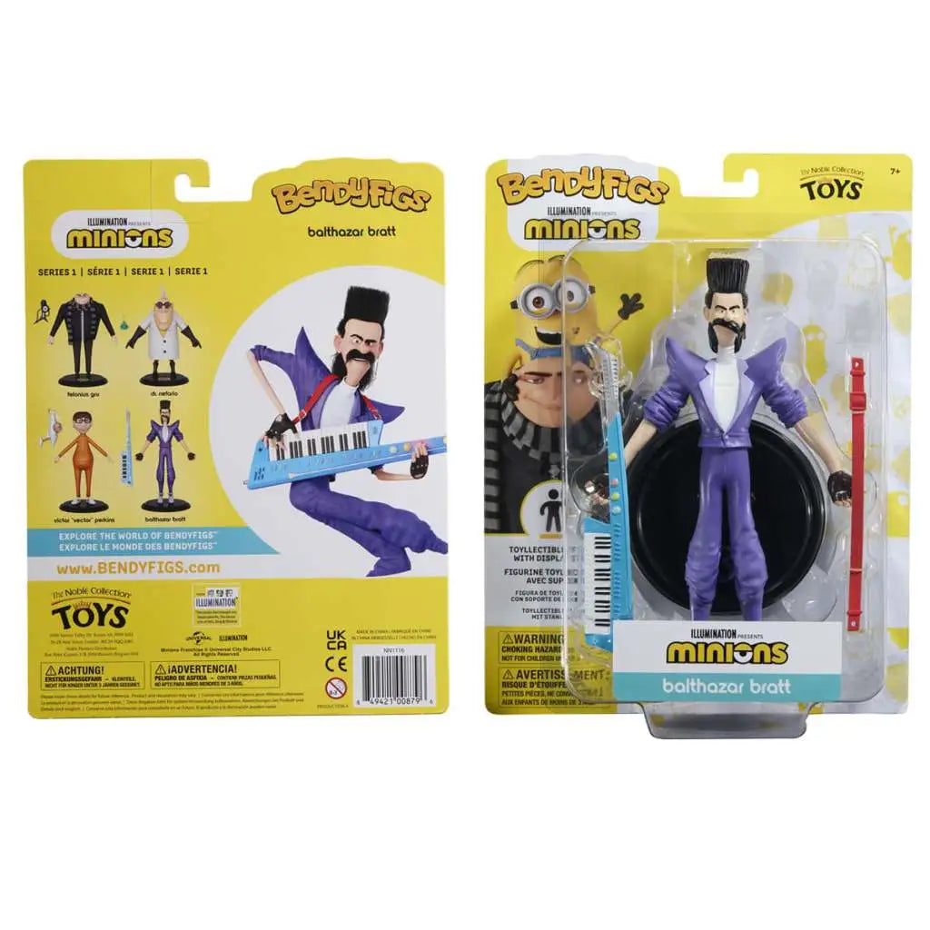 NOBLE COLLECTIONS MINIONS BALTHAZAR BRATT BENDYFIG FIGURA 19 cm