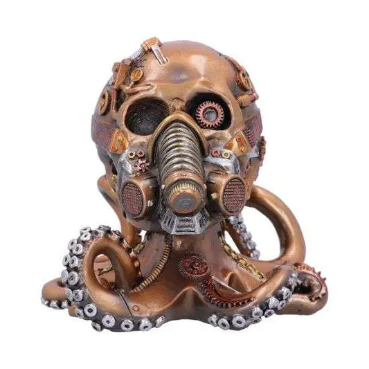 OCTO RESPIRAT BRONZE STEAMPUNK SKULL FIG