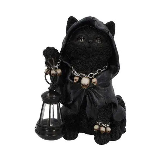 NEMESIS NOW REAPERS FELINE LANTERN GRIM REAP CAT FIG FIGURA 18.5 cm