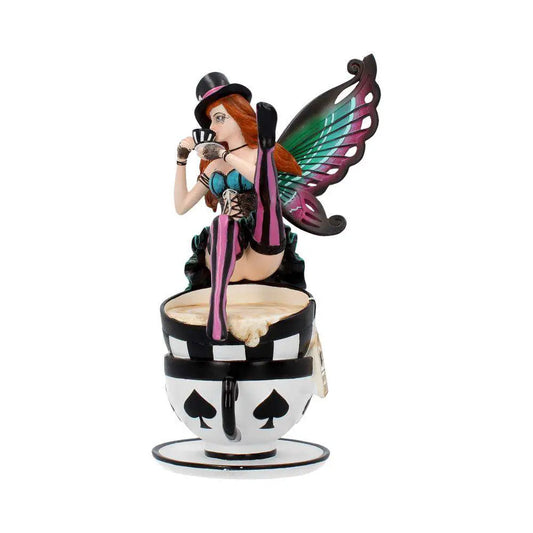 NEMESIS NOW HATTER TEACUP WONDERLAND FAIRY STATUA 16 cm