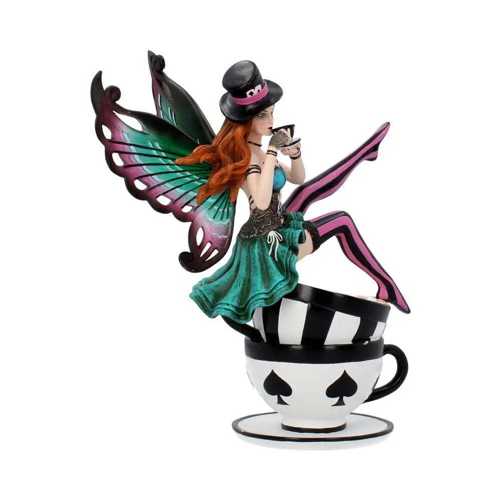 NEMESIS NOW HATTER TEACUP WONDERLAND FAIRY STATUA 16 cm