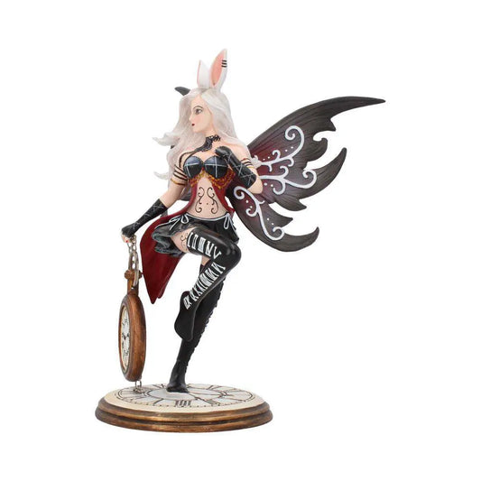 NEMESIS NOW RABBIT CLOCK WONDERLAND FAIRY STATUA 20 cm