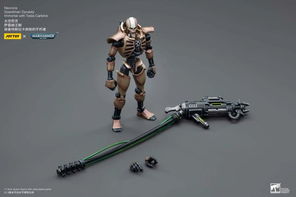 JOYTOY - WARHAMMER WH40K NECRONS IMMORT TESLA CARBINE ACTION FIGURE 12 cm