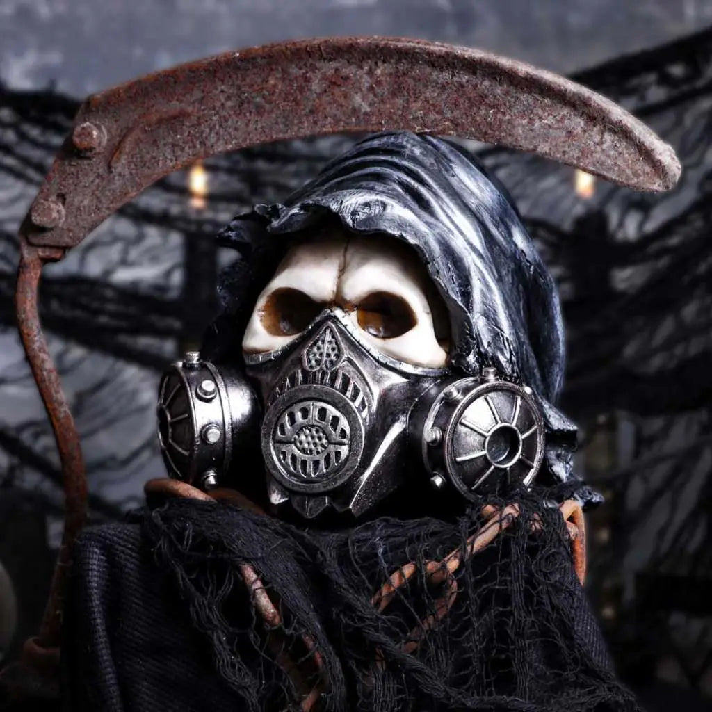 NEMESIS NOW STEAMPUNK CATCH YOUR BREATH SKULL FIGURA 19.5 cm