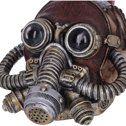 NEMESIS NOW STEAMPUNK FLAME HAWK SKULL FIGURA 23 cm
