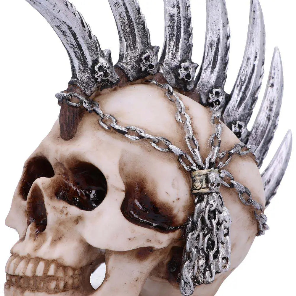 NEMESIS NOW STEAMPUNK CHAIN BLADE MOHICAN KNIF SKULL FIGURA