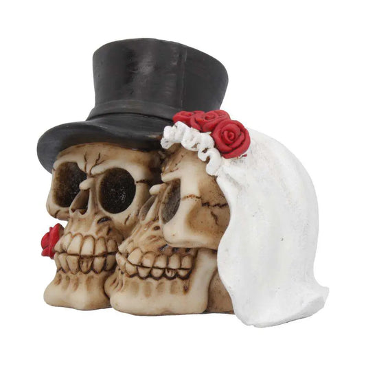 NEMESIS NOW SKULL GOTHIC ROSE TOGETHER FOREVER FIGURA 16 cm
