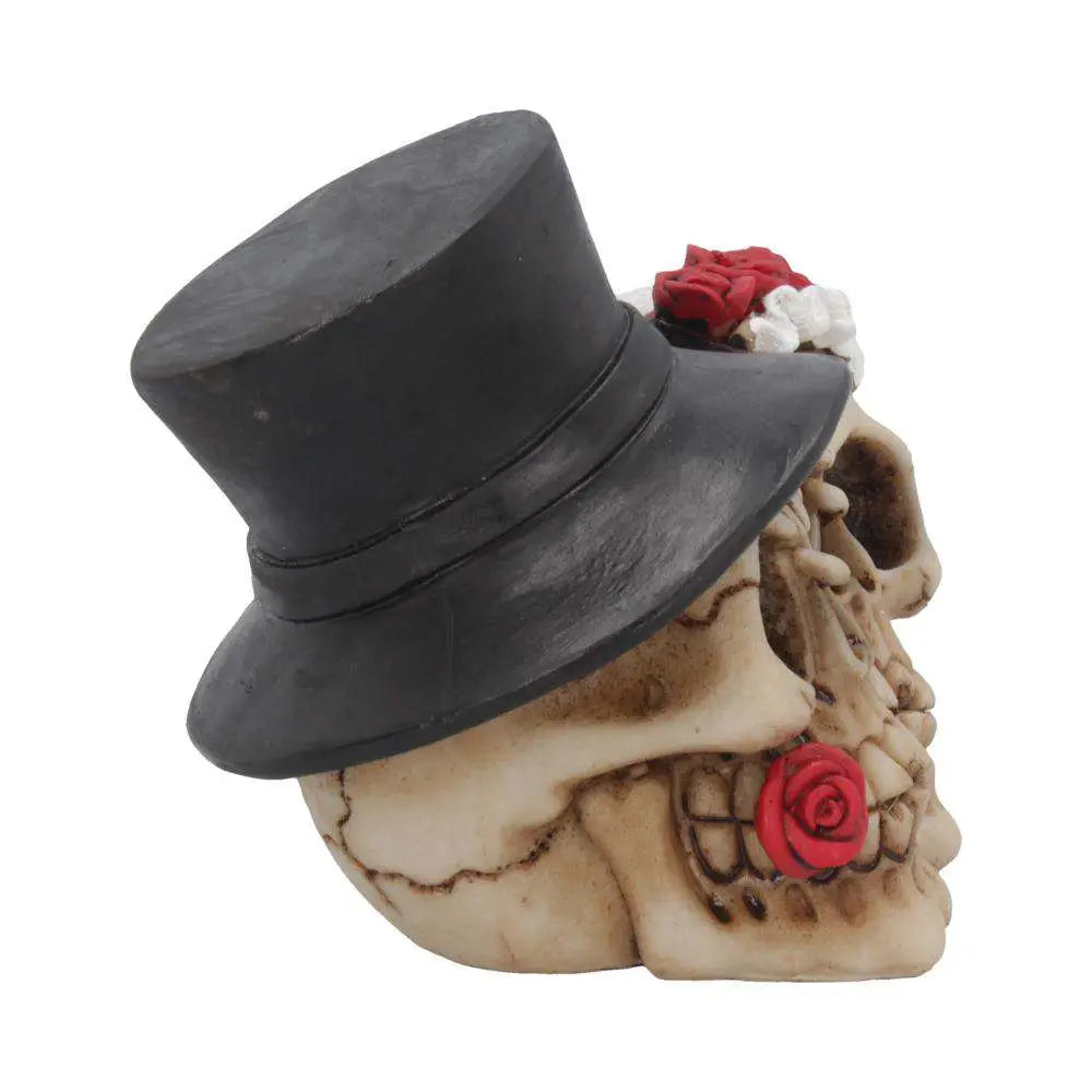 NEMESIS NOW SKULL GOTHIC ROSE TOGETHER FOREVER FIGURA 16 cm