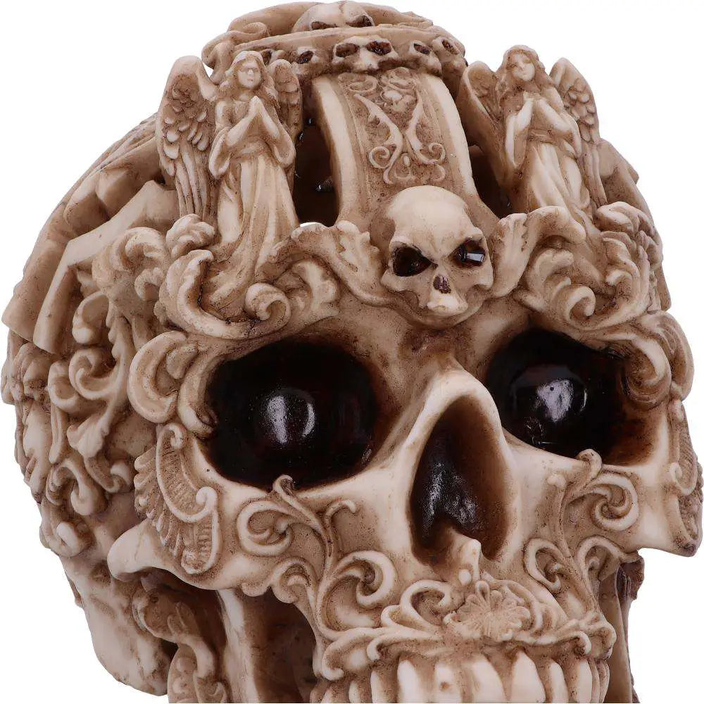 NEMESIS NOW SKULL GOTHIC GOTHIC DESIGN CARVED FIGURA 19 cm