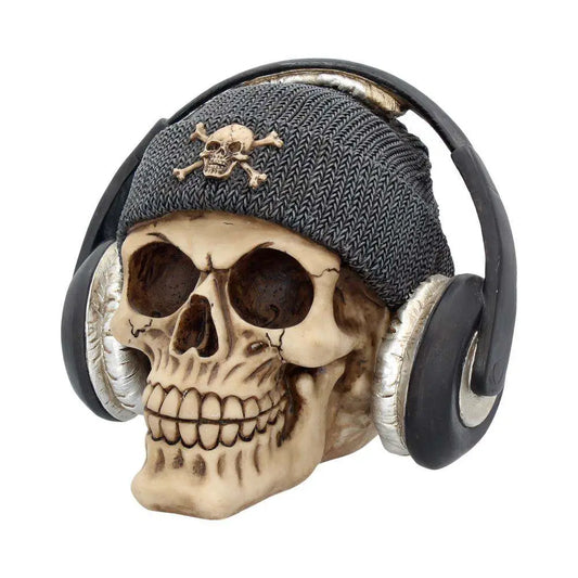 NEMESIS NOW SKULL HAT DEAD BEAT (GREY) FIGURA 17 cm