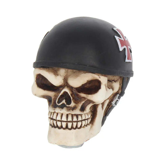 NEMESIS NOW SKULL HAT RACER GEAR KNOB HELMET STATUA 8.50 cm