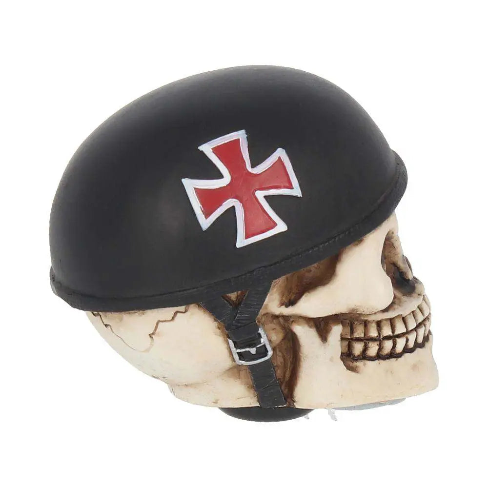 NEMESIS NOW SKULL HAT RACER GEAR KNOB HELMET STATUA 8.50 cm