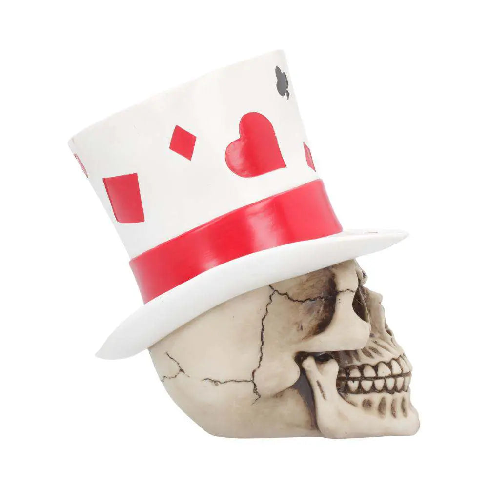 NEMESIS NOW SKULL HAT CASINO JACK LUCKY HAT STATUA 20 cm