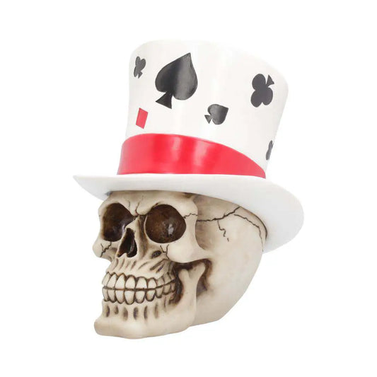 NEMESIS NOW SKULL HAT CASINO JACK LUCKY HAT STATUA 20 cm