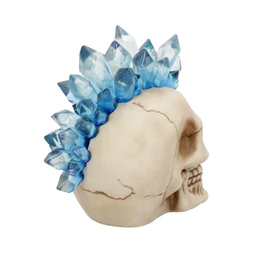 NEMESIS NOW SKULL CRYSTAL LED MOHAWK HAWK STATUA 18 cm