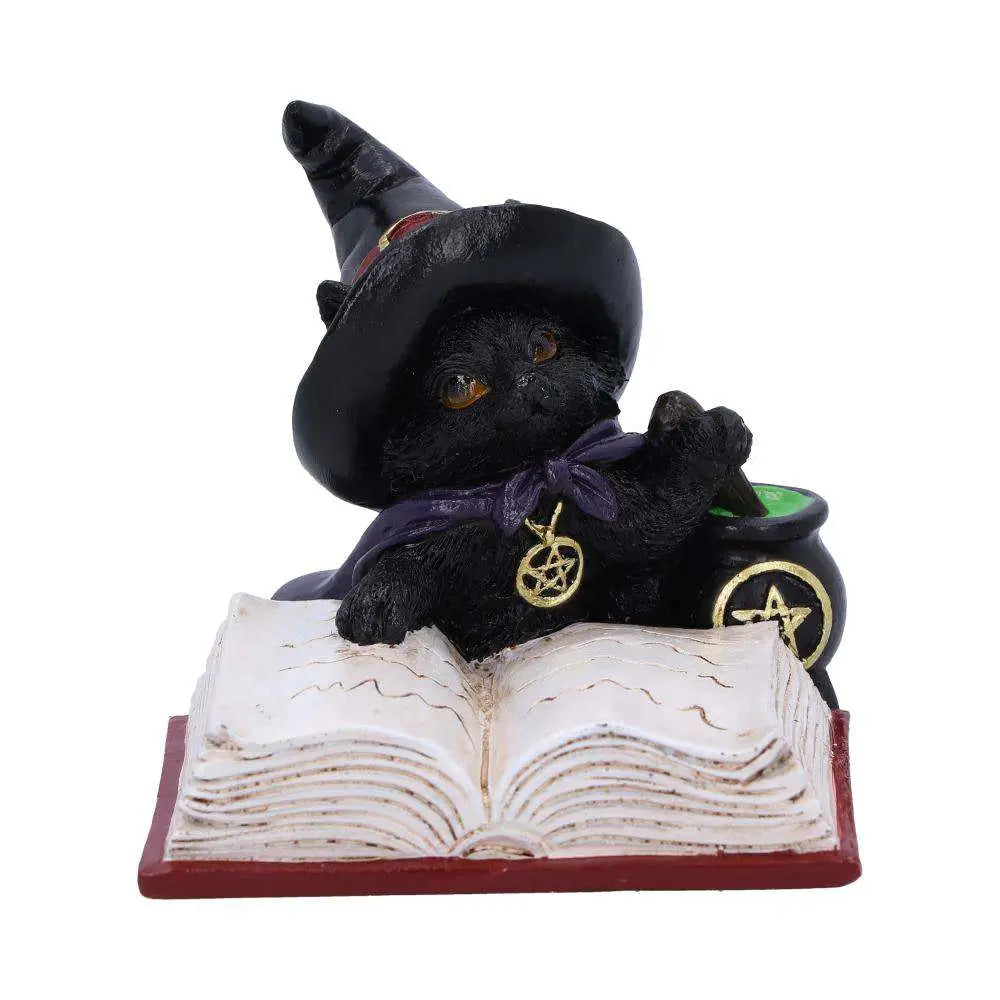 NEMESIS NOW BLACK CAT - FAMILIAR'S BREW ORNAMENT STATUA 8.50 cm